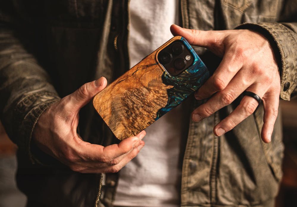 Live Edge Wood Phone Case Hero Image